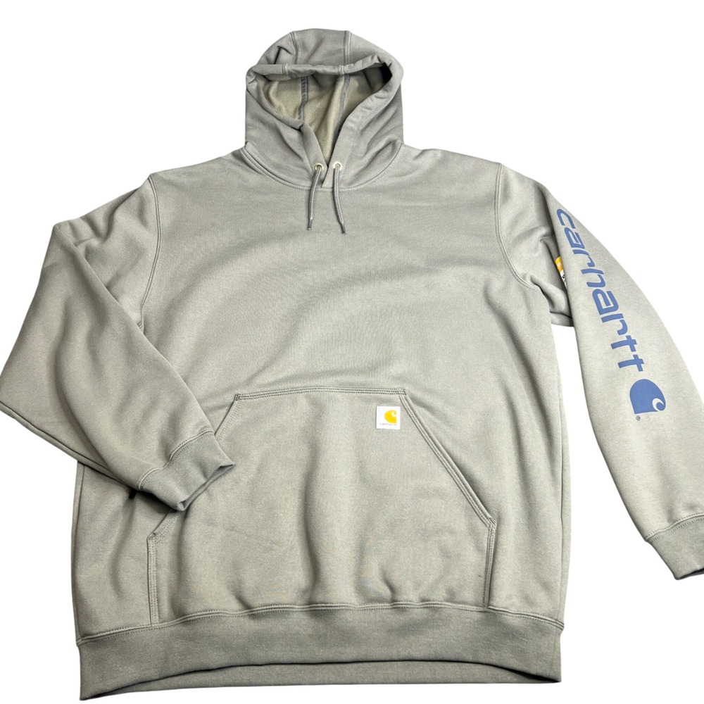 Carhartt Mens Loose Fit Midweight Logo Sleeve Hoodie Green K288 DOV XL NWT